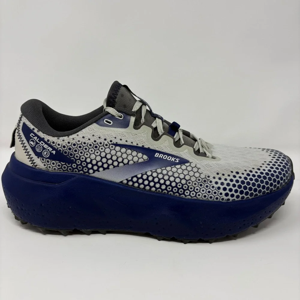 Brooks Caldera 6 Men's Size 9 Grey Blue Trail Running Shoes (1103791D071)